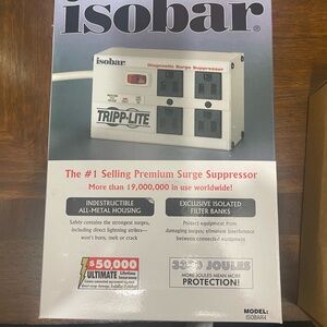 Isobar Surge Protector - White
Tripp Lite ISOBAR4ULTRA Surge Protector